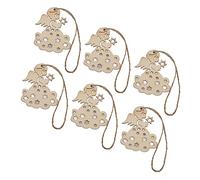 RASTKY Ornements d'arbre de Noël en Bois, 40 Pièces, Pendentifs Sacrés Mignons, Décorations en Buis Réutilisables pour la Maison, Le Bureau et la Cheminée