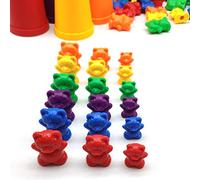 RASTKY Ours Trieur de Couleurs, Jouet de Comptage éducatif, pour Développer Les Compétences Mathématiques des Enfants, 60 Pièces (comme montré)