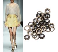 RASTKY Outil de Bricolage en Tissu en Laiton 100 Pièces Oeillet pour Accessoire de Tricot Modification de Vêtements Argent/bronze/doré/noir 3,5-17 Mm pour Doudoune/chaussures/jean (10mm)