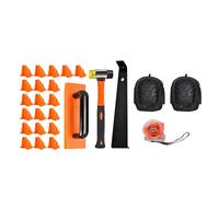 RASTKY Outils de Revêtement de Sol stratifié Kit D'installation de Plancher en Bois Robuste pour les Bricoleurs de Planchers de Bois Franc 20 Entretoises de Sol, Maillet Double Face, Barre de