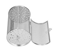 RASTKY Panier de Friteaux Rotatif à 360 Degrés Four électrique - Écrous d'outil de Cuisson à Haute Température et Grains de café, Acier Inoxydable, 12x12x18cm