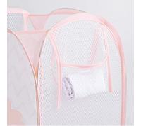 RASTKY Panier de Rangement Pliable pour Vêtements, Mouton Rose, avec Petite Poche, Matériau en Polyester, 50x30x30cm, 1 Paquet, Organisateur de Buanderie (Mouton rose)