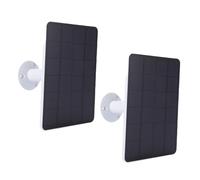 RASTKY Panneau Solaire 10W Haute Conversion pour Caméra de Sécurité Anneau IP65 Étanche DC USB C Ports Micro USB Panneau de Charge Solaire pour à Domicile Silicium Monocristallin Blanc 2 Pièces