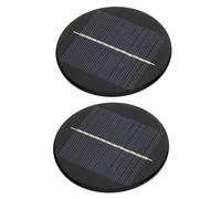 RASTKY Panneau Solaire Rond 2 Pièces 6 V avec Taux de Conversion élevé Absorption d'énergie Efficace, Conception étanche, Panneau de Cellules Solaires en PolysiliciumProjets Extérieurs
