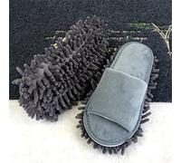 RASTKY Pantoufles de Sol en Chenille à Bout Ouvert, Pantoufles de Vadrouille à Usage Domestique, de Couleur Pure Douces, Chaussures de Vadrouille Détachables en Microfibre pour Femmes et Hommes (M