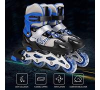 RASTKY Patins à Roulettes ABEC 7 Roulements à Billes Lame en Aluminium Taille Réglable pour Garçons et Filles Rose PP Patins à Roues Alignées Taille S, M (BLUE #08)