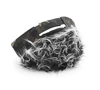 RASTKY Perruque Artificielle Grise pour Hommes, Bandeau, Perruque Courte élégante pour les Vacances, la Randonnée, les Activités Quotidiennes (taille réglable)