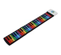 RASTKY Piano à Main en Silicone, Clavier 49 Touches avec 47 Tonalités et 128 Rythmes, Cadeaux éducatifs pour Enfants, Noir et Blanc