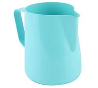 RASTKY Pichet à café Mousseux, Accessoire Artistique pour Latte, pour la Maison, la Cuisine, les, les Cafés, en Acier Inoxydable, Blanc, 11.5oz-11.9oz (BLUE)