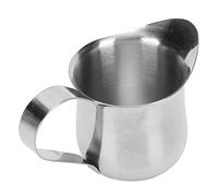 RASTKY Pichet à Mousse de Lait en Acier Inoxydable - Idéal pour Faire Mousser et Cuire le Lait à la Vapeur, Parfait pour Créer de Beaux Motifs en Mousse à la Maison ou dans les cafés. (2 oz)