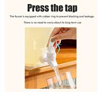 RASTKY Pichet Distributeur de Boissons en Plastique de 3,5 L avec Robinet et Robinet filtré, Distributeur de thé glacé Facile à Utiliser pour le Camping ou les Voyages, Transparent + Orange 1 X de