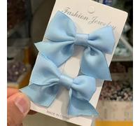 RASTKY Pince à Cheveux avec Nœud Exquis, Joli Nœud Papillon pour Filles, Décoration Parfaite pour les Cheveux, Adaptée à Diverses Occasions, Matériau en Tissu (BLUE)