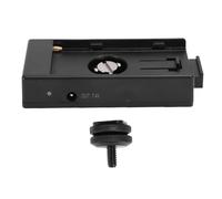 RASTKY Plaque Adaptateur de Batterie NP F970, F750, F570, F550 avec 2 Sorties CC pour Numériques, Appareils Photo sans Miroir, Caméscopes, Lumières LED, Plaque de Montage pour