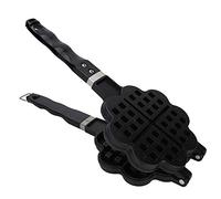 RASTKY Plaque de Cuisson pour Machine à Gaufres Haute Résistance, Moule à Gaufres en Forme de Cœur Non Toxique pour Gaz, Accessoires de Cuisson Durables pour les Amateurs de Pâtisserie, Alliage