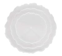 RASTKY Plateau à thé à Trois Couches, Ensemble de Moules en Silicone, Inodore et Flexible, pour les Amateurs D'artisanat, 5,9 à 9,8 Pouces