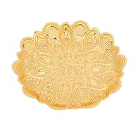 RASTKY Plateau de Mariage en Métal avec Assiette à Bonbons en Relief Floral doré pour Cadeaux de Pendaison de Crémaillère 5,5 Pouces