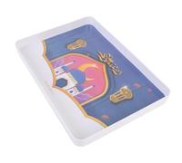 RASTKY Plateau de Service Rectangulaire en Mélamine, Plateau de Fruits Léger, Facile à Nettoyer, 13,8x9,1x1,3 Pouces, pour Buffets et Usage Quotidien (Purple)