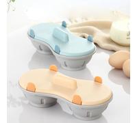 RASTKY Pocher à œufs au -ondes, égouttoir à Double Couche, Non Toxique, BPA, Plateau de Cuisson à la Vapeur pour un Usage Familial (bleu nordique)