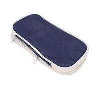 RASTKY Pochette à Crayons en Tissu sergé de Grande capacité, Beau et Pratique, Grand Sac à Stylos, Joli Cadeau pour étudiants, Sac de Papeterie Pliable (Bleu foncé)