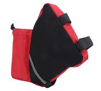 RASTKY Pochette Triangulaire pour Cadre de Vélo, Sac Triangulaire Pratique en Nylon pour Bouteille d'eau, Rangement de Petits Objets, Utilisation Facile pour Les Fournitures de (Rouge)