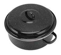 RASTKY Poêle à Rôtir avec Couvercle au Fini moucheté Noir - Poêle à Rôtir Antiadhésive pour Barbecue Patates Douces Rôties Parfaites, Châtaignes en Acier Inoxydable (Couvercle en fer 26CM)