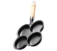 RASTKY Poêle à œufs Antiadhésive de 4 Tasses en Fonte pour Cuisinière à Gaz et Table de Cuisson à Induction, Poêle à œufs Multifonctionnelle pour Sauter et Faire Bouillir, Adaptée à la Cuisine