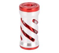 RASTKY Poignée de Moulinet de Pêche en Alliage Résistant à l'usure, Boule de Poignée à Motif en Spirale pour Un Contrôle de Précision dans des Conditions Humides (Argent Rouge)