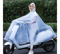 RASTKY Poncho de Vélo Léger, Imperméable pour Moto à Séchage Rapide, Capes de Pluie pour Scooter Respectueux de la Peau avec Matériau PP pour Hommes (sans Miroir [Flocon de Neige Blanc])