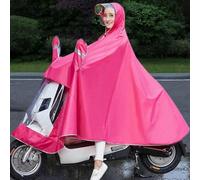 RASTKY Poncho de Vélo Léger, Imperméable pour Moto à Séchage Rapide, Capes de Pluie pour Scooter Respectueux de la Peau avec Matériau PP pour Hommes (Housse de Miroir Oxford-Rose Rouge)