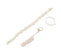 RASTKY Porte-Bouteille d'eau tressé 3 Pièces, Corde de Suspension de Tasse élégante pour Les Aventures en Plein Air, Sangle Durable pour Les Couples ou Les Amis (White)