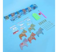 RASTKY Porte-clés Cheval coloré avec Peinture Diamant pour Bricolage, Décoration Artisanale, Pendentif en Résine Complète, Matériel de Broderie pour Portefeuille, Sac à Main, Sac à Dos, Porte-clés,