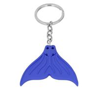 RASTKY Porte-clés Queue de Poisson en Silicone Souple, Pendentif Thème de Plongée, Pendentif Décoratif en Queue de Poisson, Porte-clés de Plage Océan (BLUE)