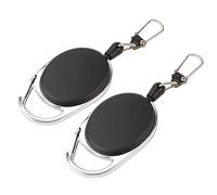 RASTKY Porte-clés Rétractable, Câble Métallique en Nylon de 60cm, clé Rétractable, Extensible, Fermoir, Porte-clés Perdu, Badge Robuste (Vendu cinq pièces)