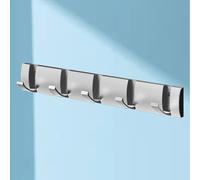 RASTKY Porte-manteau Mural Pliable et Invisible, épais, pour Cabine D'essayage, Espace de 40cm, en Aluminium (SILVER)