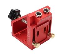 RASTKY Positionneur de Perçage incliné pour le Travail du Bois, Kit de Gabarit de Trou de Poche Réglable avec Ensemble Complet pour la Fabrication D'armoires, Guide de Perçage en Alliage D'aluminium