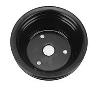 RASTKY Poulie de Vilebrequin de Haute qualité, Poulie de Courroie en V à Double Rainure Compatible avec la Pompe à Eau Longue du Moteur V8 à Petit Bloc, Couleur Noire, Remplacement Direct pour