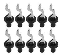 RASTKY Press Design Wine Plug 10PCS Bouchons de Bouteille de Vin en Silicone pour Sceller et Ouvrir les Bouteilles, Outil Pratique pour les Restaurants, les Hôtels, les, en Acier Inoxydable Noir