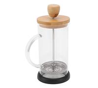 RASTKY Presse à café Française, Design Moderne, Filtre en Verre en Acier Inoxydable de qualité Supérieure, Cafetière à thé pour la Maison et le Bureau (350ML Couverture en bambou)
