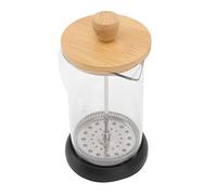 RASTKY Presse à café Française, Design Moderne, Filtre en Verre en Acier Inoxydable de qualité Supérieure, Cafetière à thé pour la Maison et le Bureau (600ML Couverture en bambou)