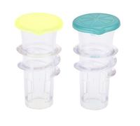 RASTKY Presse-citron Manuel Transparent, Mini Presse-agrumes Portable avec Filtre, Couvercle Pratique pour Cocktails, 2 Pièces Vert, Jaune