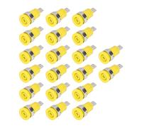 RASTKY Prise Banane Forte connectivité Résistance à la Corrosion Accessoires de Test électrique pour Instruments électroniques, Ordinateurs, Régulateurs de Puissance 20 Pièces 4 Mm (YELLOW)