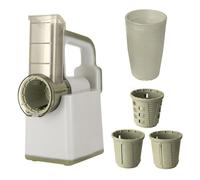 RASTKY Râpe à Fromage Rotative électrique 3 en 1, Trancheuse à Légumes Portative pour une Préparation Facile des Repas, Râpe à Fromage Fil, Machine à Salade pour Cuisines Compactes (GREEN)