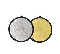 RASTKY Réflecteur de Lumière Pliable pour Photographie en Studio, Effet de Lumière Douce Portable, Idéal pour Une Utilisation en Extérieur et en Intérieur, 30 Cm, Argent et Blanc 2 en 1 (Argent et