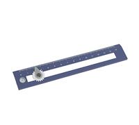 RASTKY Règle de Boussole Géométrique Règle de Mesure Brillante Deux en un pour Dessin écriture Plastique 6,7 X 1,2 X 0,2 Pouces (BLUE)