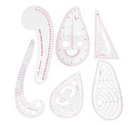 RASTKY Règle de Couture Multifonctionnelle en Plastique Durable, Ensemble de 6 Règles pour Vêtements pour Imposition sur Tailleur