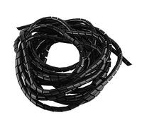 RASTKY Reliure en Fil spiralé de 10 Mm, Protecteur de Cordon Ignifuge, Blanc de 8 M, pour Utilisation au Cinéma, au Bureau et à Domicile (Black)