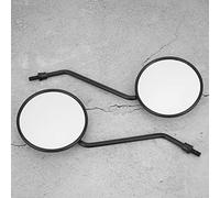 RASTKY Rétroviseur de Moto, Fabrication Soignée, Installation Facile, Rétroviseurs Ronds de 8 Mm pour une Conduite Plus Sûre, 2 Rétroviseurs Latéraux de Vélo, Coque ABS, Noir