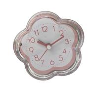 RASTKY Réveil en Forme de Fleur Réveil Forme de Fleur Silencieux à Faible Bruit Transparent Petit Salon Chambre Chevet Bureau Petite Horloge Numérique Chambre Maison et (PINK)