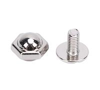 RASTKY Rivets en Cuir Craft Chicago Vis 50 Ensembles de Rivets et Goujons de 8 Mm en Alliage de Zinc Hexagonal Vis à Fente Cuir Artisanat Vêtements Décoration en Métal Goujons (SILVER)