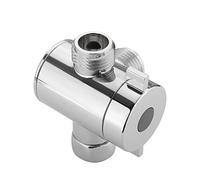RASTKY Robinet de Dérivation de Douche à 3 Voies, Commande de Pomme de Douche Facile à Tourner, Matériau Durable chromé pour Salle de Bain Familiale (A53)